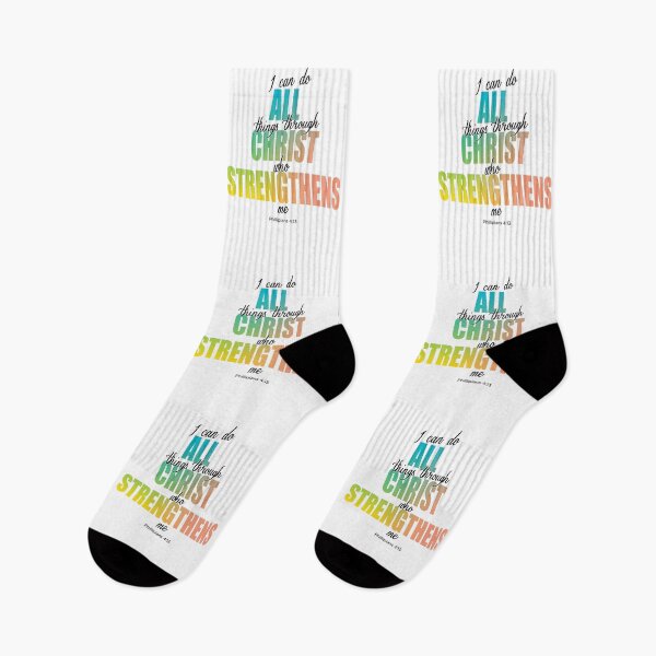 Item preview, I can do all things, Phillipians 4:13, on white designed and sold by AbideApparel.