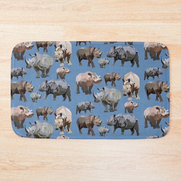 Item preview, R is for Rhino, Rhino Illustration – Powerful and Endangered Safari Animal Artwork designed and sold by PrettylittlepastelUk.