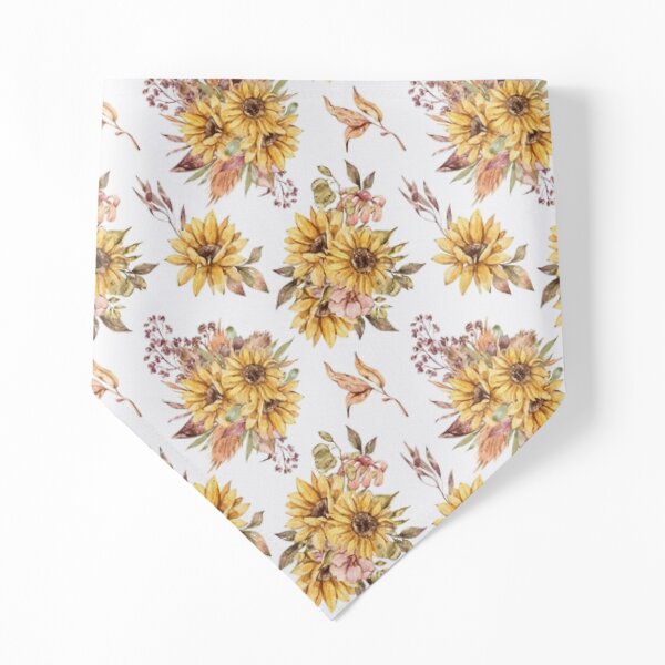 Ilustración de ramo de girasol acuarela Pañuelo para mascotas