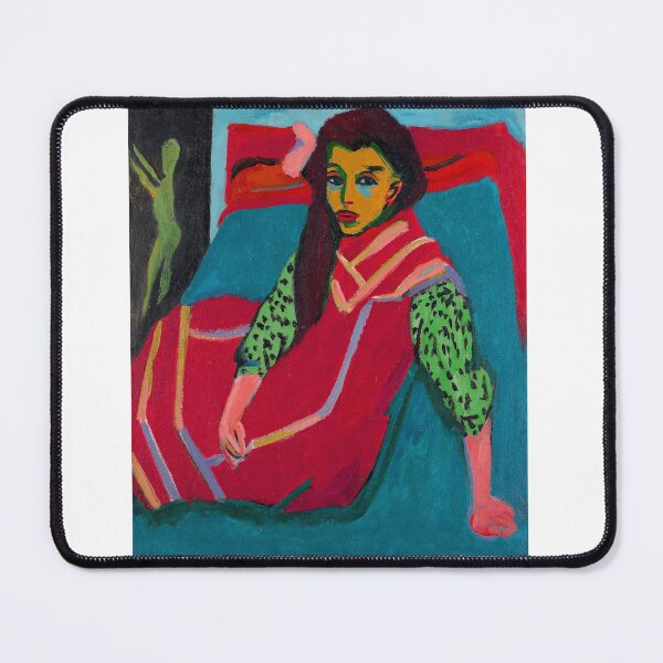 Item preview, Ernst Ludwig Kirchner Lina Franziska Fehrmann Seated Girl 1920 designed and sold by Sky-Art-80s.