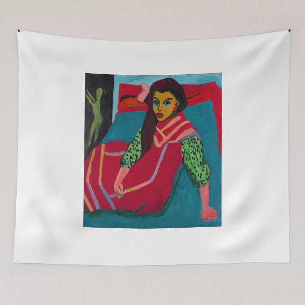Artikelvorschau, Ernst Ludwig Kirchner Lina Franziska Fehrmann Sitzendes Mädchen 1920 entworfen und verkauft von Sky-Art-80s.