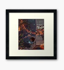 Blue Lips Framed Print