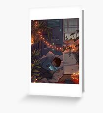 Blue Lips Greeting Card