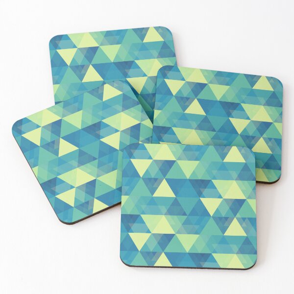 Item preview, Lime green and teal triangle overlay pattern designed and sold by starseedgems.