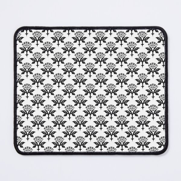 Item preview, Ajrak Woodblock Floral Print in Black & White designed and sold by House of Haha.