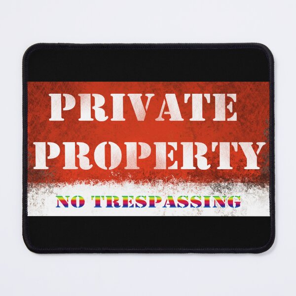 Item preview, Warning Sign: PRIVATE PROPERTY NO TRESPASSING rainbow designed and sold by iduzarts.