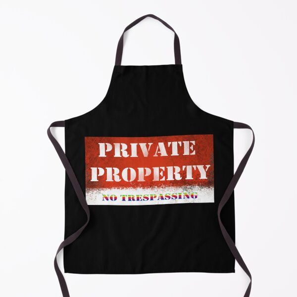 Item preview, Warning Sign: PRIVATE PROPERTY NO TRESPASSING rainbow designed and sold by iduzarts.