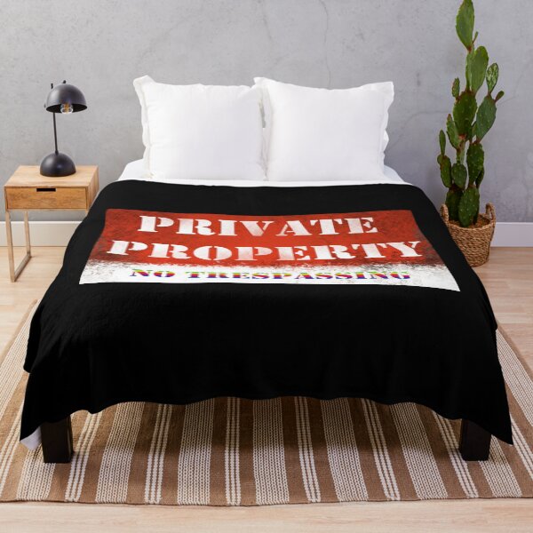 Item preview, Warning Sign: PRIVATE PROPERTY NO TRESPASSING rainbow designed and sold by iduzarts.