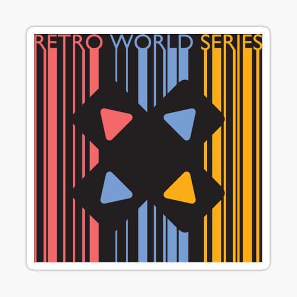 Controller D-Pad Striped - Retro World Series Sticker