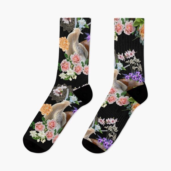 Item preview, Giant Snail With Pretty Colorful Flowers Design designed and sold by EarthArtDesigns.