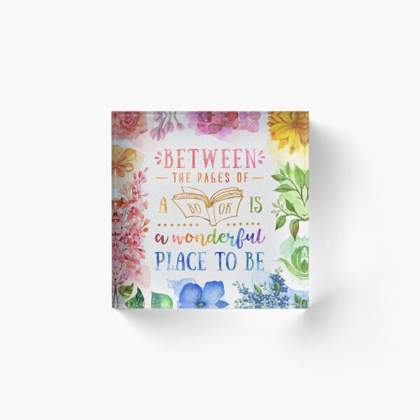Between the pages Acrylic Block