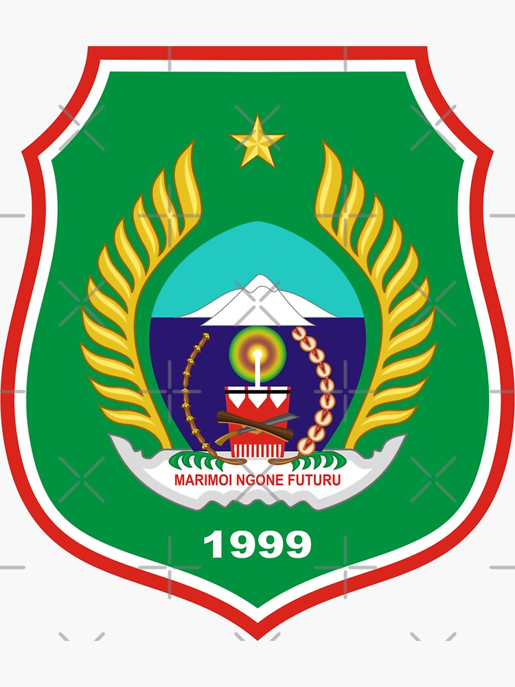 Coat Of Arms Of North Maluku Indonesia Sticker For Sale By Mo91