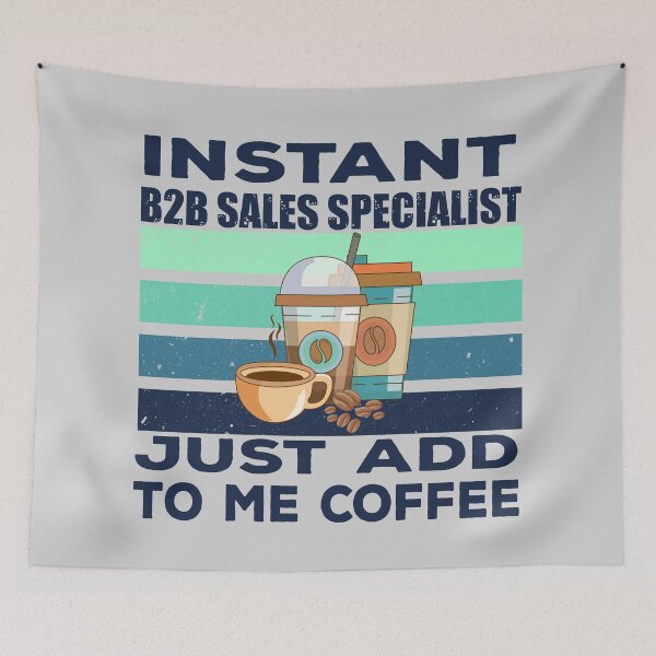 Item preview, Instant b2b sales specialist just add to me coffee, dark text, sales specialist job, sales specialist joke, quote, sales specialist husband, funny job title profession , coffee and job title designed and sold by SGS-.