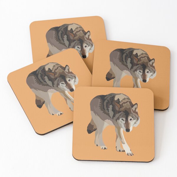 Item preview, T is for Timber Wolf ,Wolf Illustration – Majestic Wild Canine Wildlife Art designed and sold by PrettylittlepastelUk.