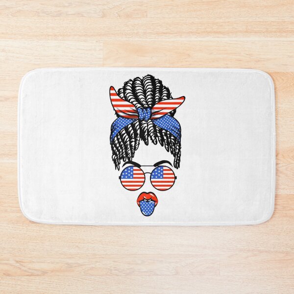 Item preview, All American Mama Pretty Face USA Sunglasses Messy Bun Locs designed and sold by LocFestNYC.