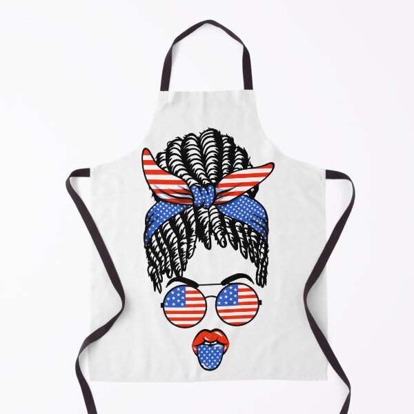 Item preview, All American Mama Pretty Face USA Sunglasses Messy Bun Locs designed and sold by LocFestNYC.