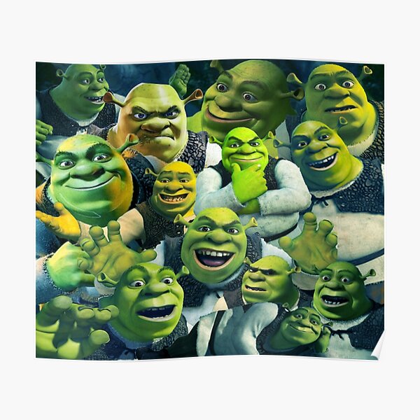 Shrek Collage Posters for Sale | Redbubble