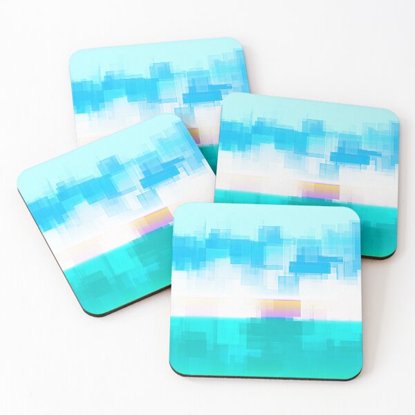 Item preview,  STYLISH PAINT BLUE CYAN WHITE MARINE AQUA BLOCKISM. designed and sold by Ralek.
