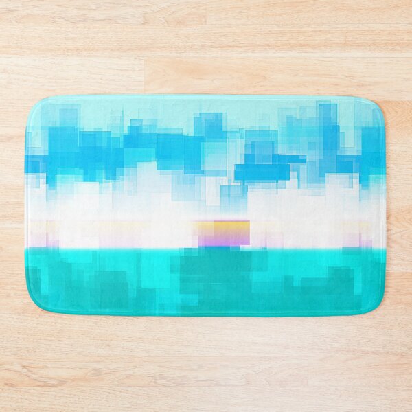 Item preview,  STYLISH PAINT BLUE CYAN WHITE MARINE AQUA BLOCKISM. designed and sold by Ralek.