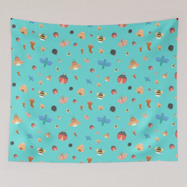 Item preview, Summer Time Bugs Pattern- Turquoise designed and sold by MILdecals.
