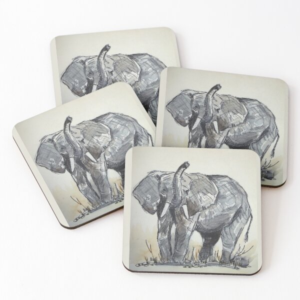Item preview, Lodge décor - African Elephant sketch designed and sold by Maree Clarkson .