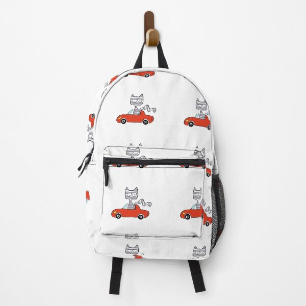 Item preview, Cat in fast red car  designed and sold by Aneta Kmieć-Wawrzyniak.