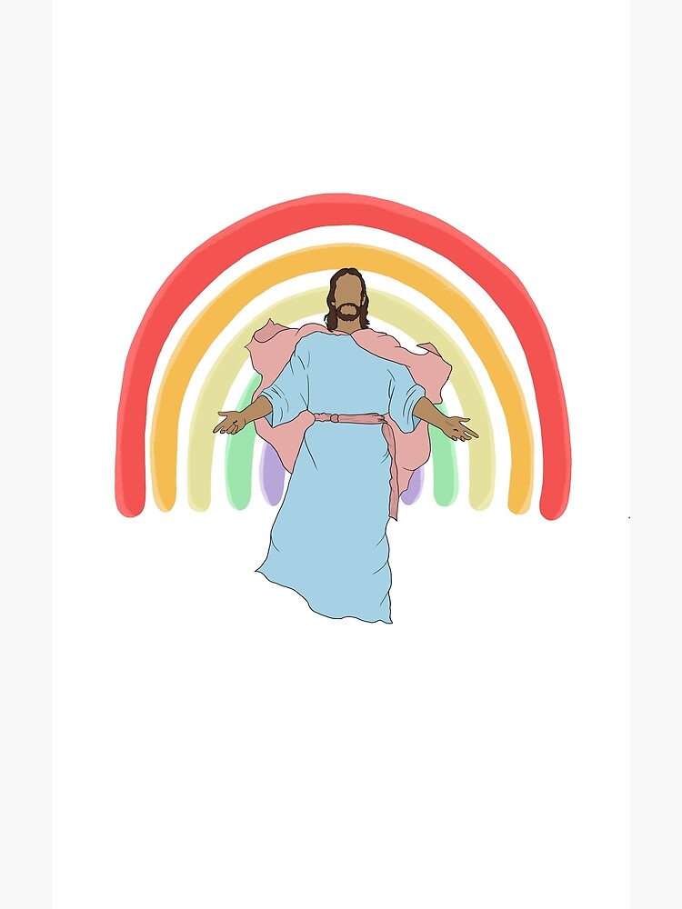 "The Colors of Creation Christ and the rainbow" Poster for Sale by