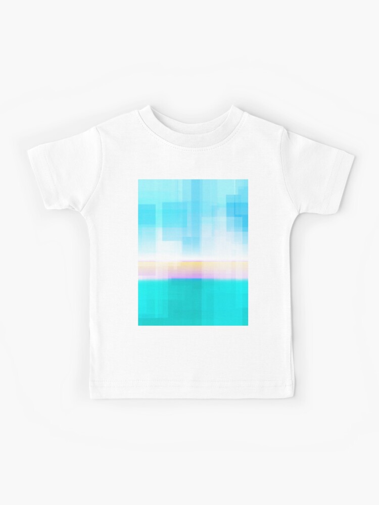 STYLISH PAINT BLUE CYAN WHITE MARINE AQUA BLOCKISM. Kids T-Shirt for Sale  by Frantz CIALEC