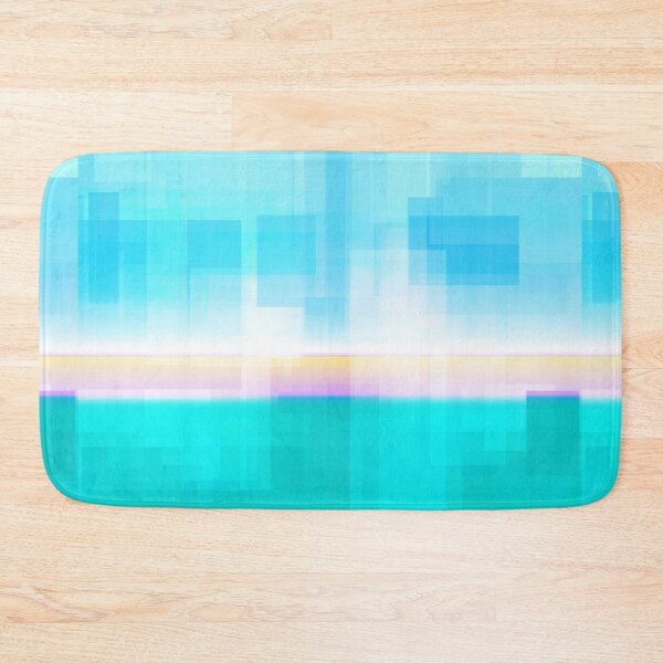 Item preview, STYLISH PAINT BLUE CYAN WHITE MARINE AQUA BLOCKISM. designed and sold by Ralek.