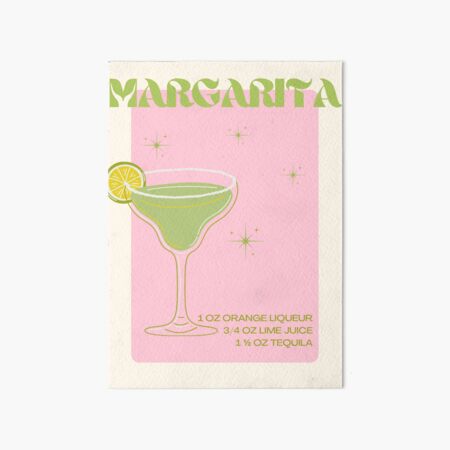 Margarita Cocktail Art Board Print
