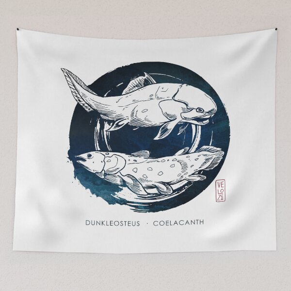 Item preview, Ancient fish on ink designed and sold by xVelozeex.