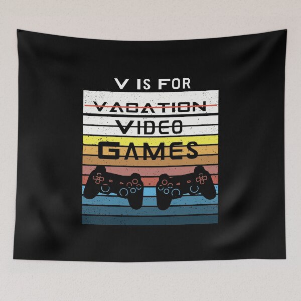 Item preview, V is for Video Games  Vacation Day Gamer Men designed and sold by Micosmile.