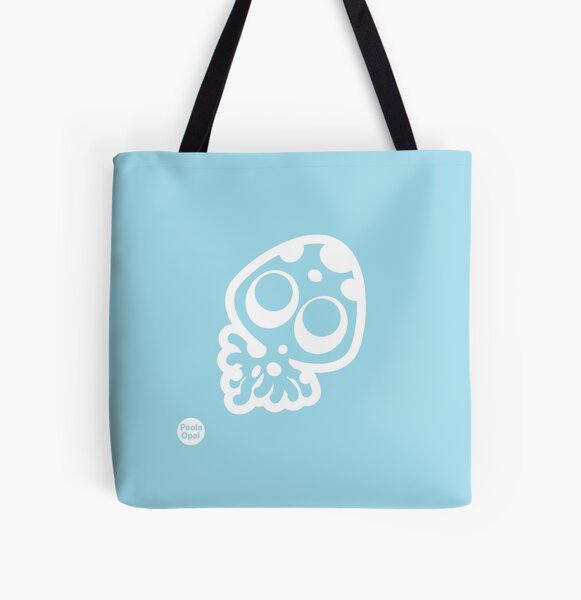 Tecka the octopus from the Simply Small Series (reverse) All Over Print Tote Bag