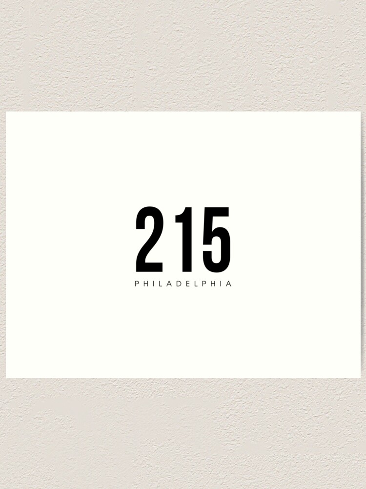 Philadelphia Pa 215 Area Code Art Print By Cartocreative Redbubble