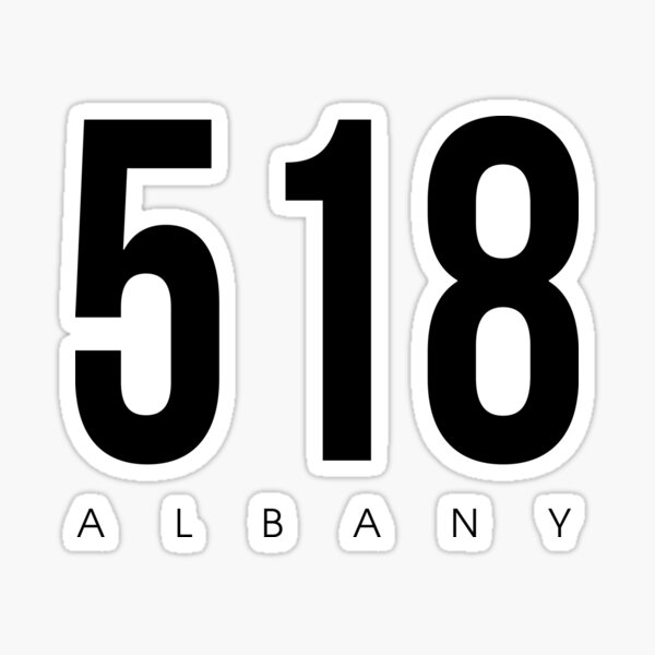 Albany, NY - 518 Area Code Sticker