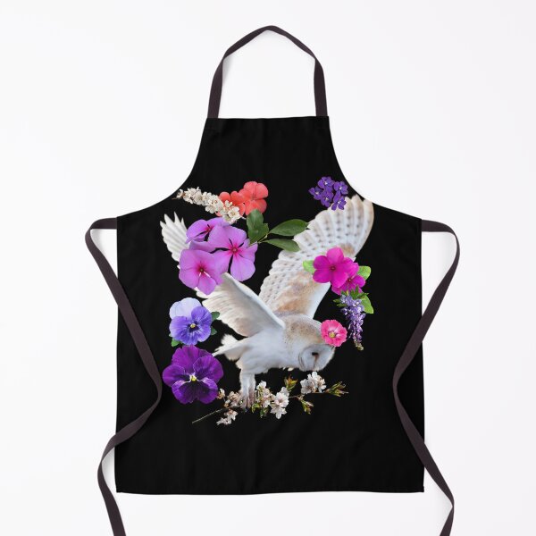 Item preview, Barn Owl With Pretty Colorful Flowers Design designed and sold by EarthArtDesigns.
