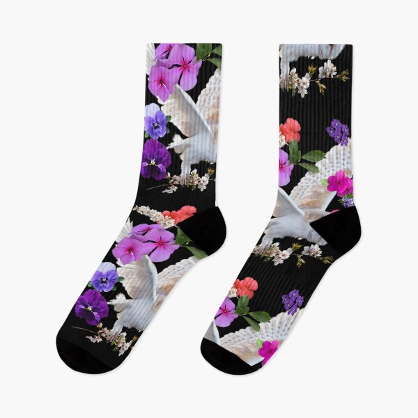 Item preview, Barn Owl With Pretty Colorful Flowers Design designed and sold by EarthArtDesigns.