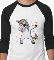 Ursprüngliches Einhorn-Tupfen Baseballshirt für Männer