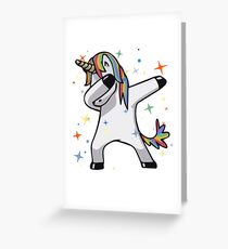 Ursprüngliches Einhorn-Tupfen Grußkarte