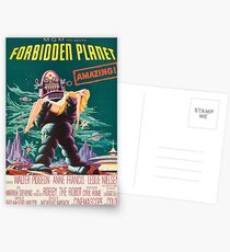 Forbidden Planet, vintage sci-fi movie poster Postcards