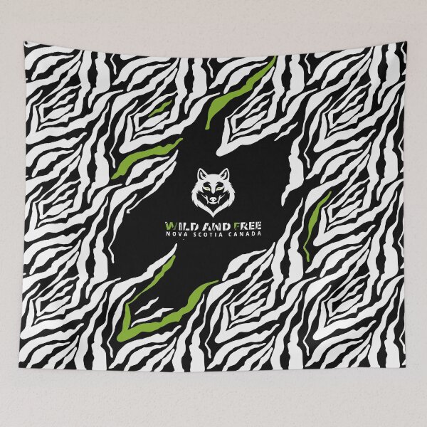 Item preview, GOWILD-Seamless Zebra-Wulf Design - black designed and sold by GOWILDstyle.