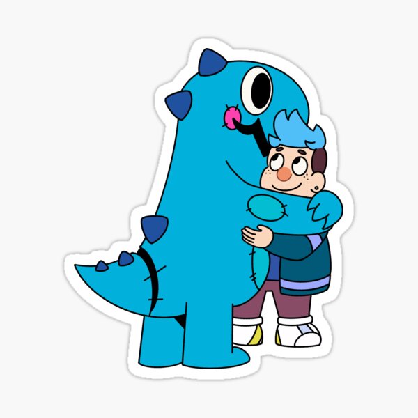 A boy and his dinosaur  Sticker