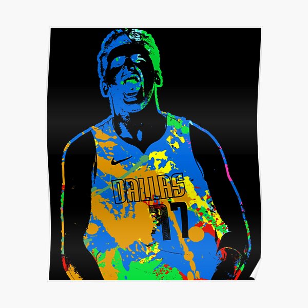 "Luka Doncic Paint Splatter Design" Poster for Sale by NoelKenny ...