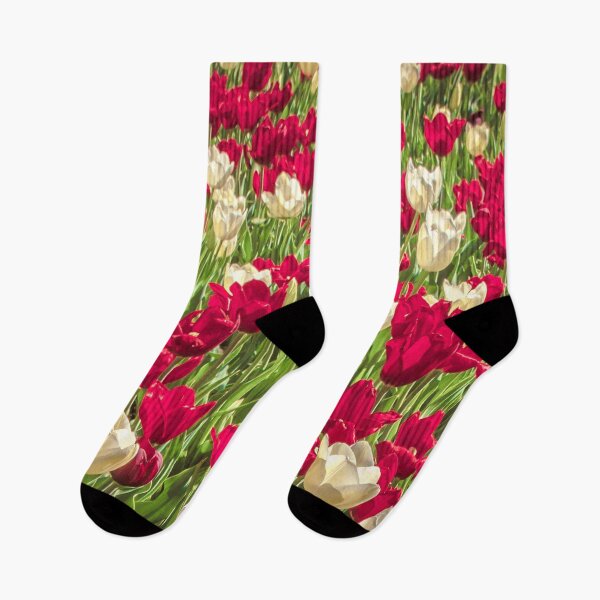 Item preview, Red and White Tulips in Bloom designed and sold by Steven Jodoin.