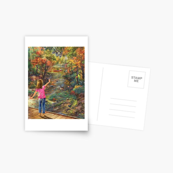Peanut Visits Mounds State Park Artwork Collection #1 Postcard