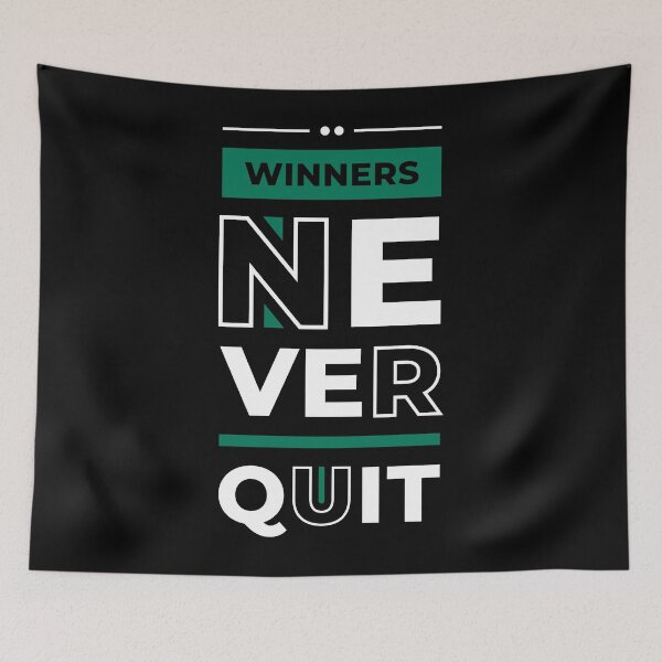 Item preview, Winners Never Quit - Entrepreneur Inspirational Quote designed and sold by Optix.
