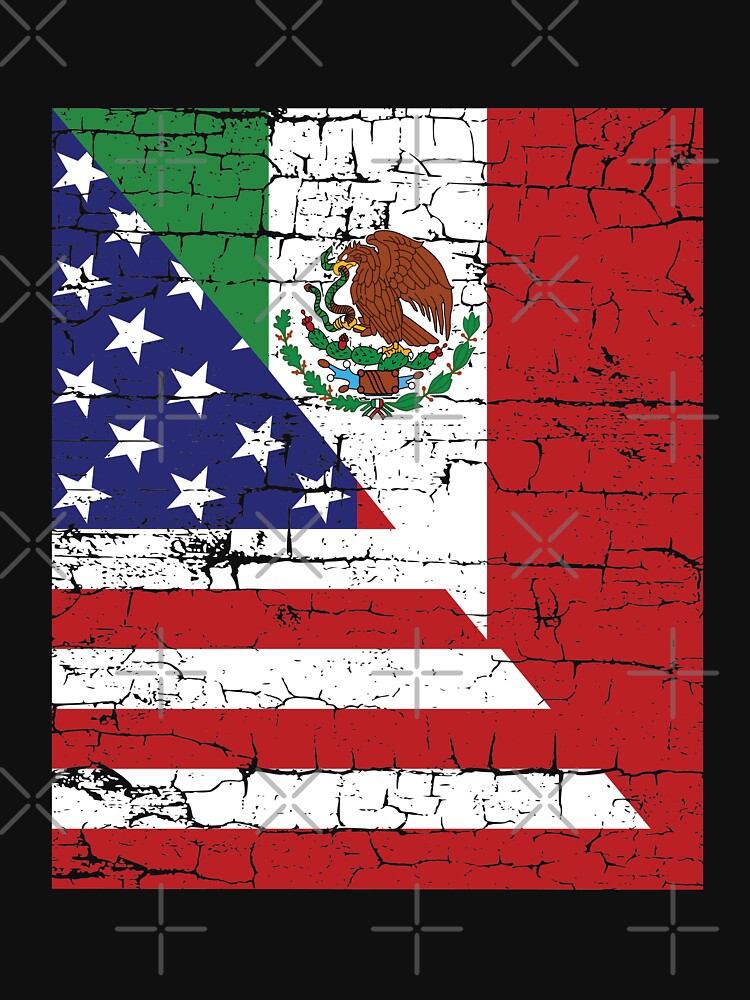 Thumbnail 7 of 7, Essential T-Shirt, Vintage Mexican American Flag Cool T-Shirt designed and sold by EthosWear.