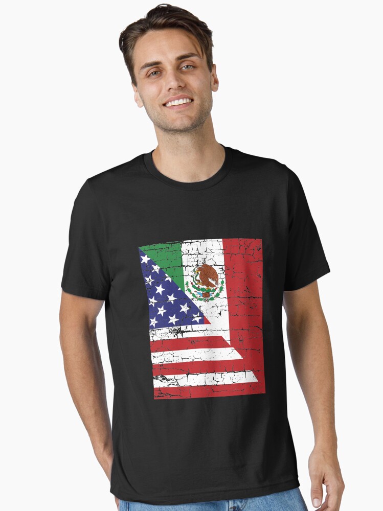 Thumbnail 1 of 7, Essential T-Shirt, Vintage Mexican American Flag Cool T-Shirt designed and sold by EthosWear.