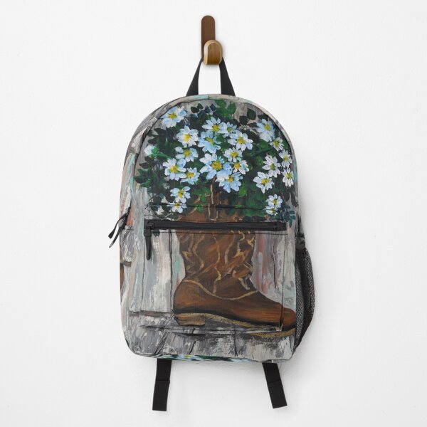 Item preview, aesthetic western country farm rustic barn wood cowboy boot autumn fall daisy designed and sold by LEILA ART SPACE.