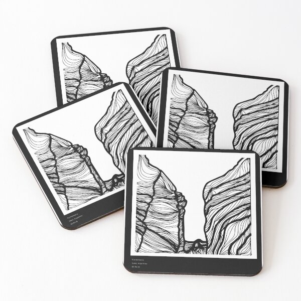 Item preview, Landscape - linear illustration - Purmamarca Black- Argentina designed and sold by SofisGarden.